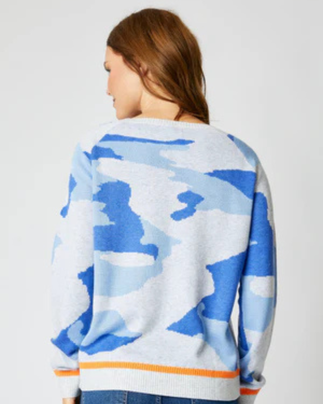 FATE - Blue & Orange Camo Sweater