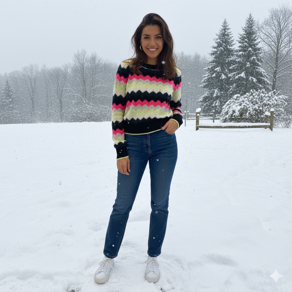 & Isla - Ella Striped Crew