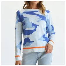 FATE - Blue & Orange Camo Sweater
