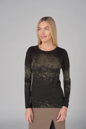 KOKUN - Army Python Print Fitted Crew