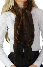 La Fiorentina - Mink Slip Through Muffler - Brown