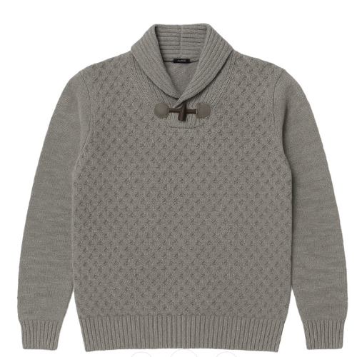 Gionfriddo Sportswear - Shawl Collar Cable Knit Sweater