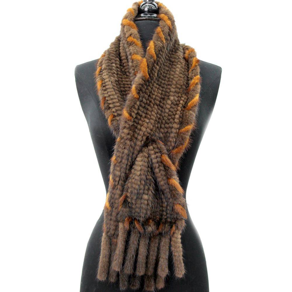 La Fiorentina - Mink Slip Through Muffler - Brown